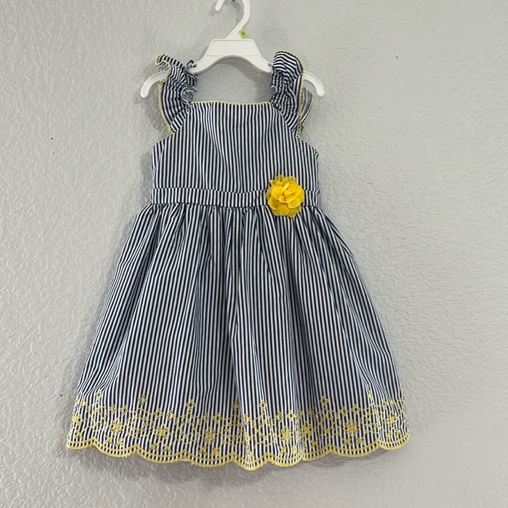 Penelope Mack Girls Striped Floral Dress